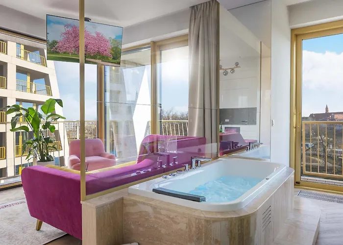 Z Jacuzzi I Widokiem Na Odrę - Boulevard Drobnera 3* Wrocław
